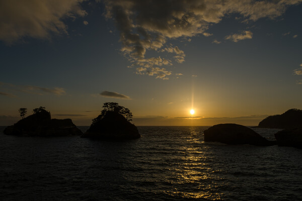 堂ヶ島の夕暮れ