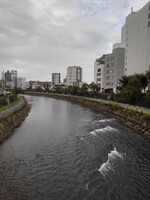 宇都宮の橋の上からの川