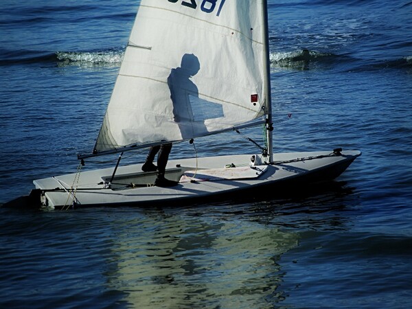 Silhouette on a sail