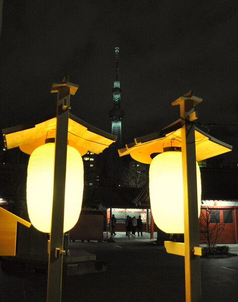 提灯と東京スカイツリー