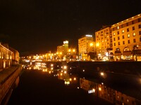 【水】夜の運河