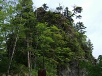 石鎚山　鎖を見上げて