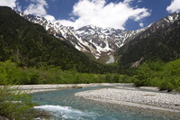 梓川と穂高連峰