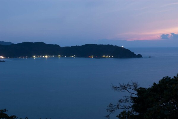 陸上岬からの夜景。