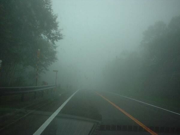 霧がぁ〜；