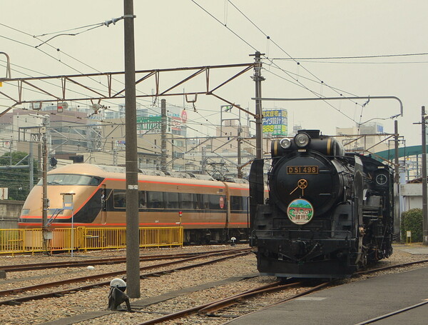 D51と東武鉄道スペーシア