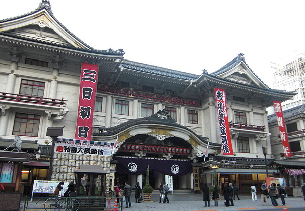 歌舞伎座正面の風景