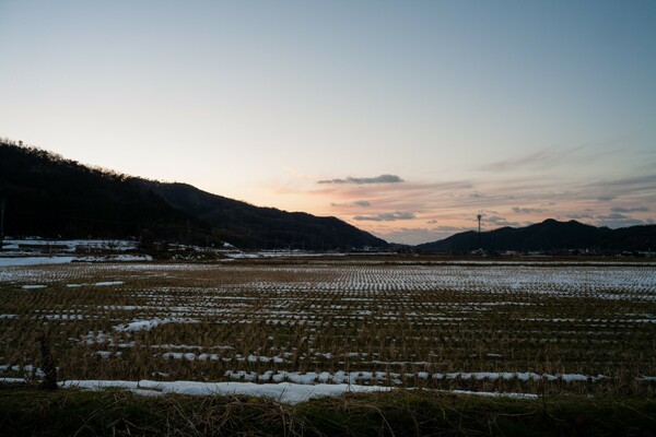 少しばかりの夕焼け。