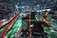 【逆光】　夜景 横浜方面？