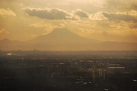 筑波山から富士山を見る