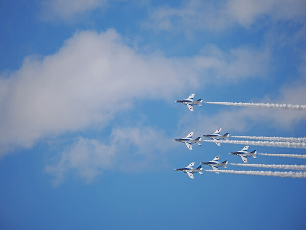 ピラミッド隊形の演技