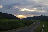 梅雨の夕焼け