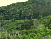 湯檜曽駅からのループ線風景