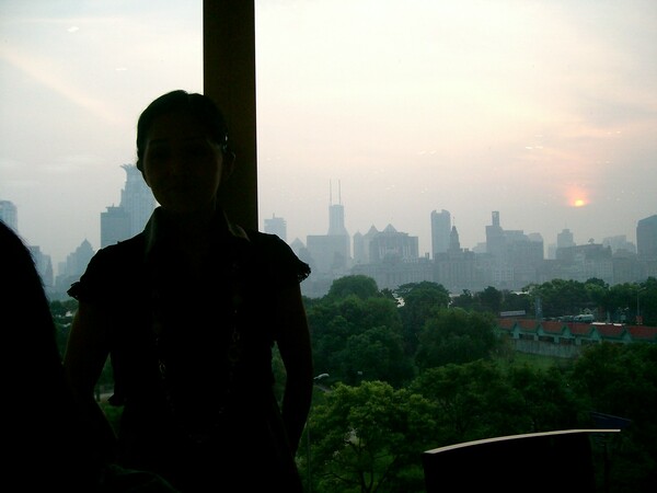 上海の夕日