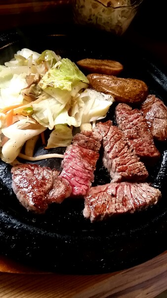 【料理】Diced steak set meal
