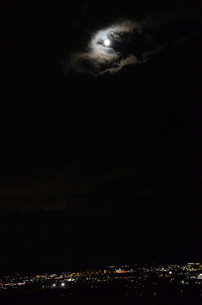 月夜の琵琶湖
