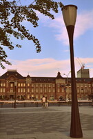 東京駅舎夕景
