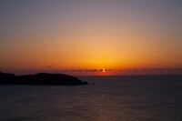 陸上岬からの日本海の夕焼け-2。