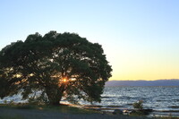 落日の琵琶湖