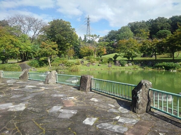 岸辺も良い池～那須野が原公園より