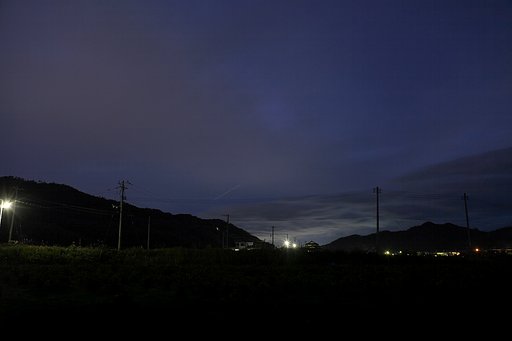 寒い日の夕空。
