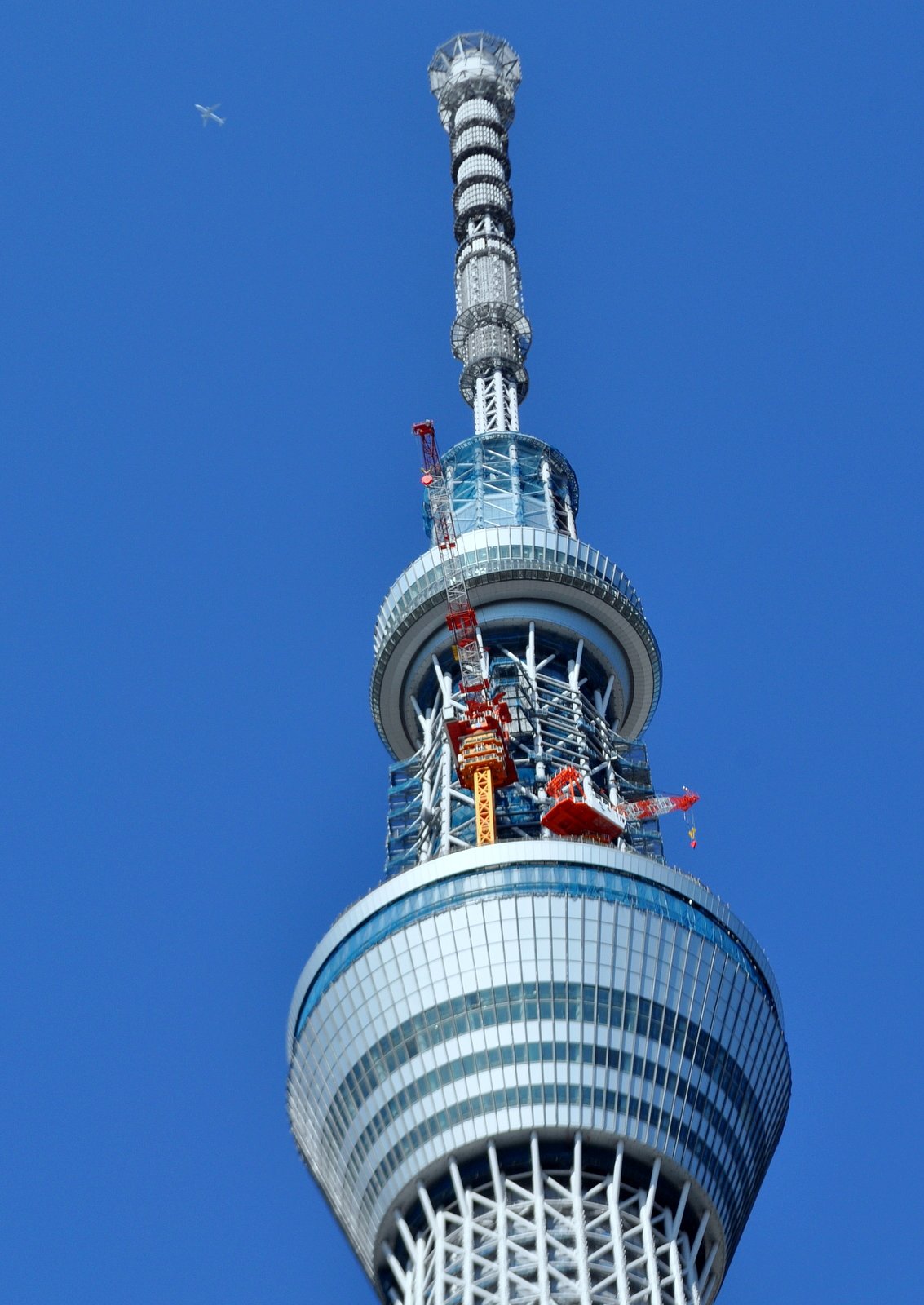 【縦撮り】青空とタワークレーン