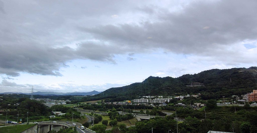 台風一過の俯瞰風景