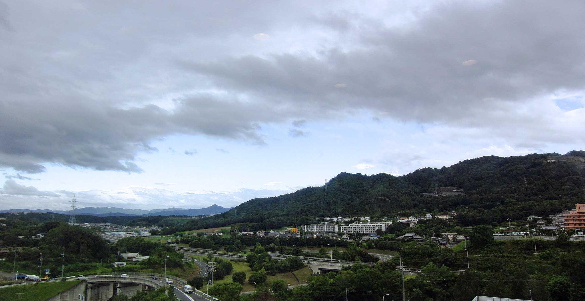台風一過の俯瞰風景