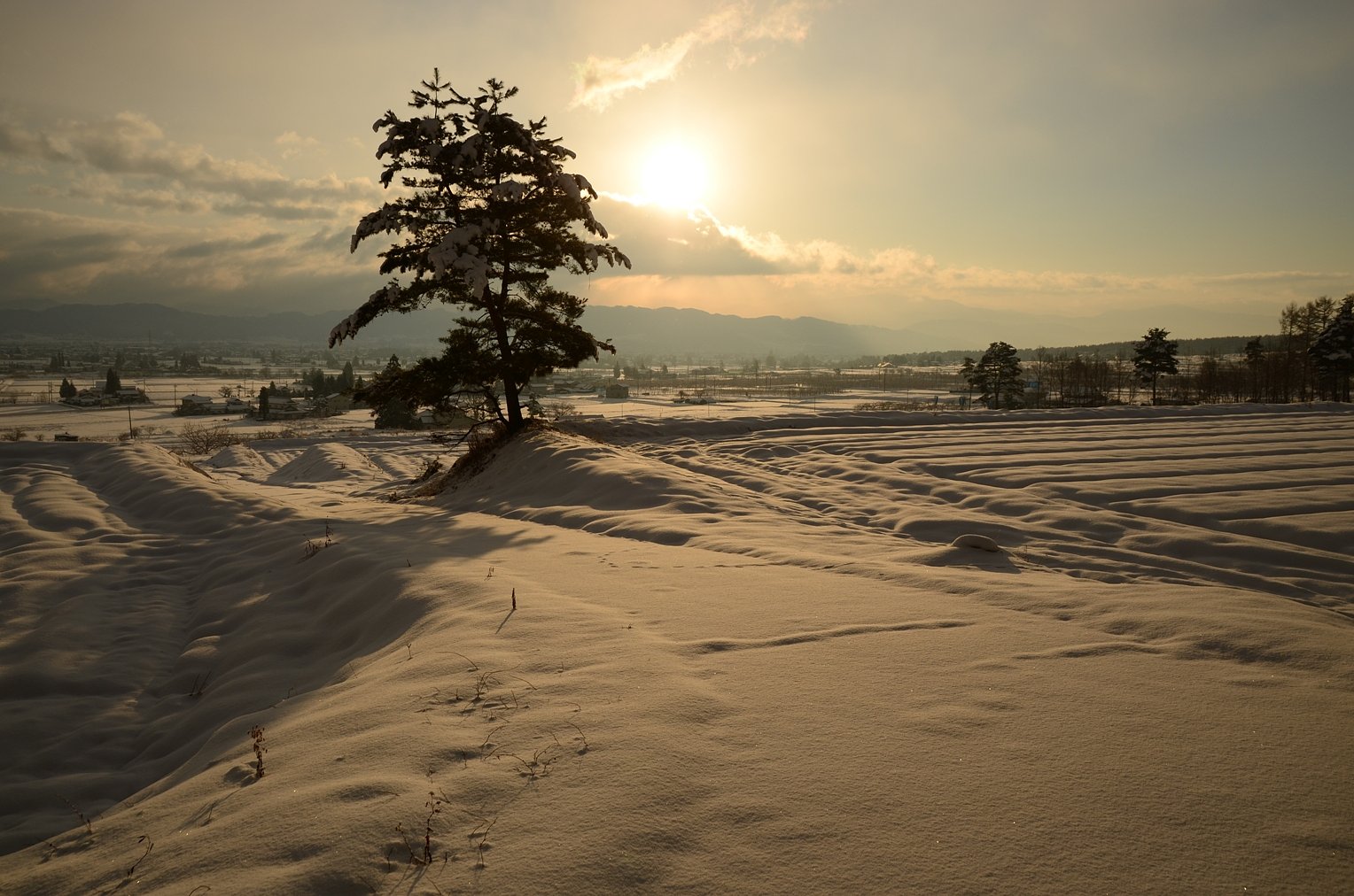 松川村朝景