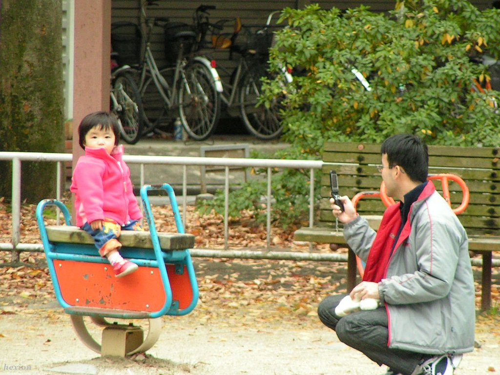 休日の親子