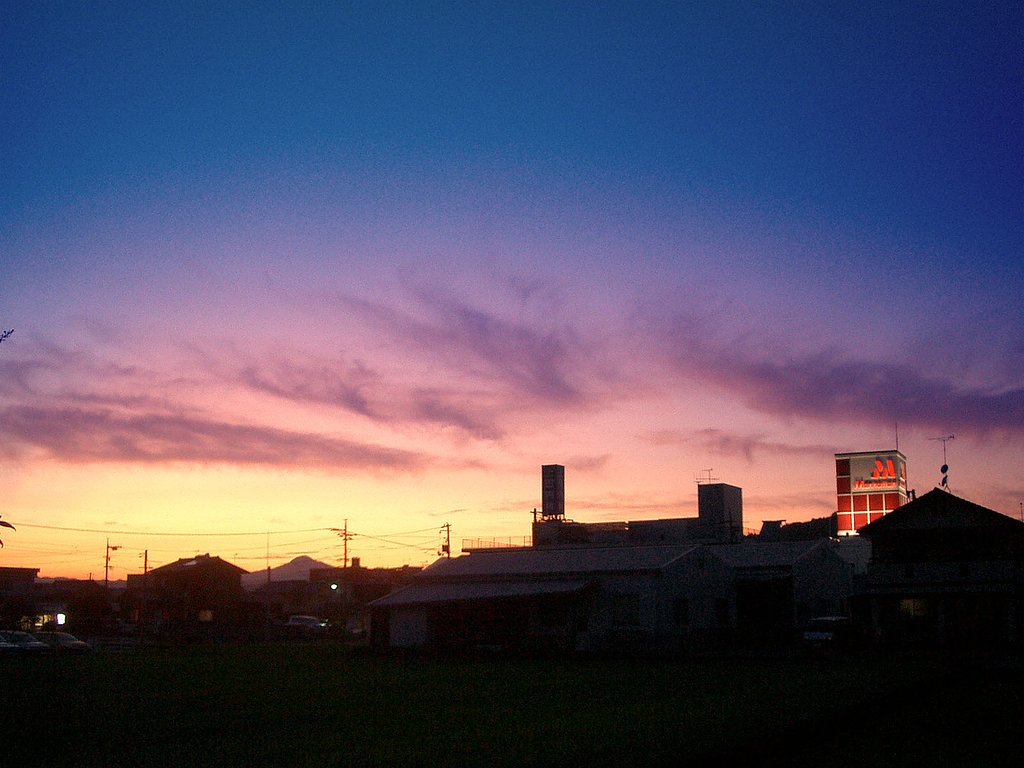 定点の夕焼け