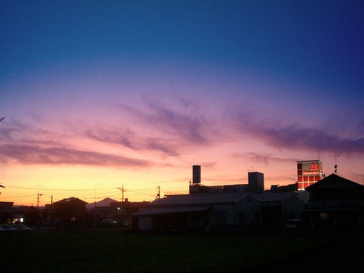 定点の夕焼け