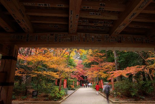 油山寺山門より