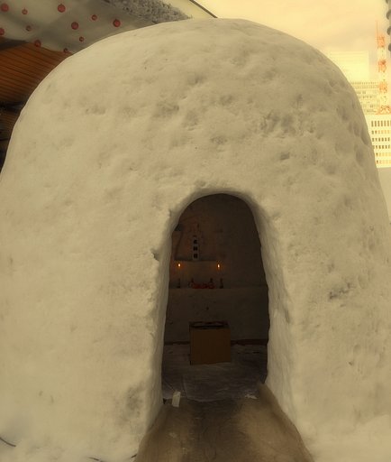 有楽町駅前のかまくら