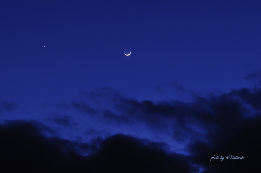 今日の月と金星