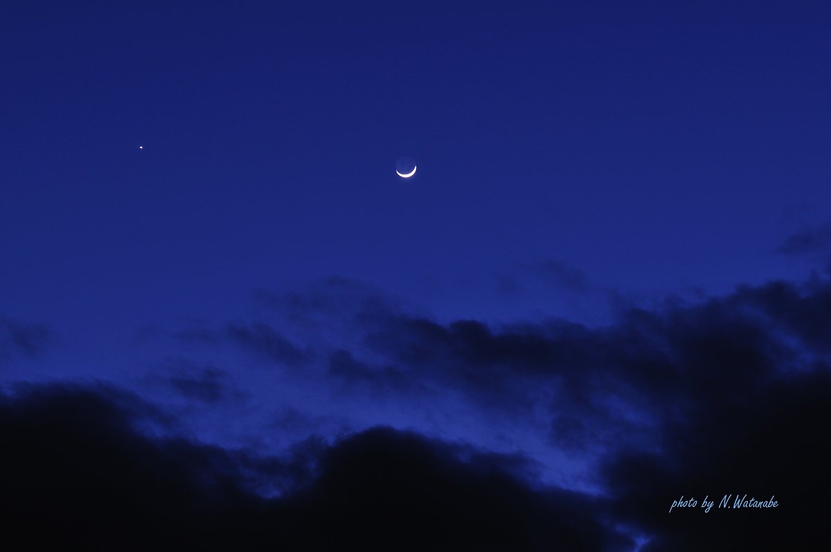 今日の月と金星