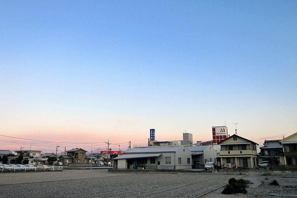 朝寝坊の朝焼け
