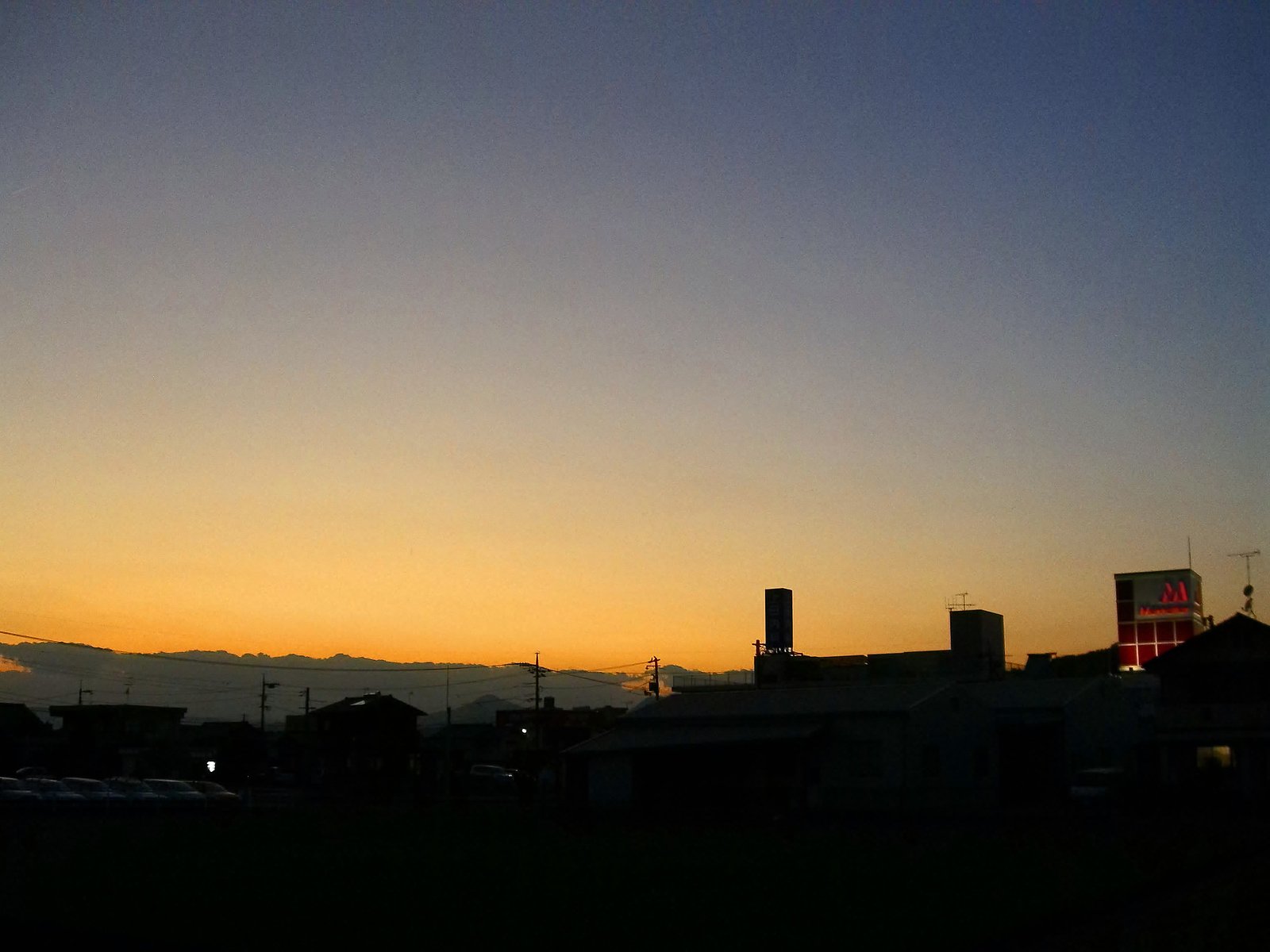 雲の無い夕焼け