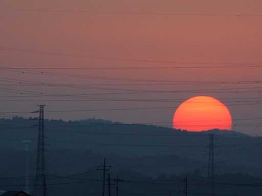 夕日でも…^^;