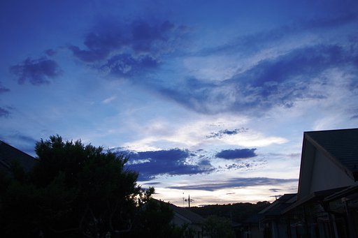 赤くない【夕日】