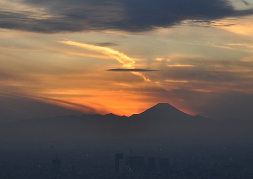 富士の夕景