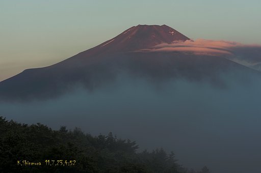 涼みと夏の赤富士