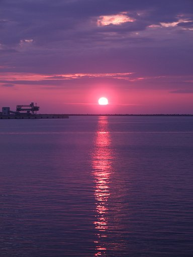久し振りの夕日