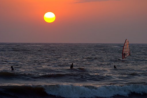 逗子海岸の夕日