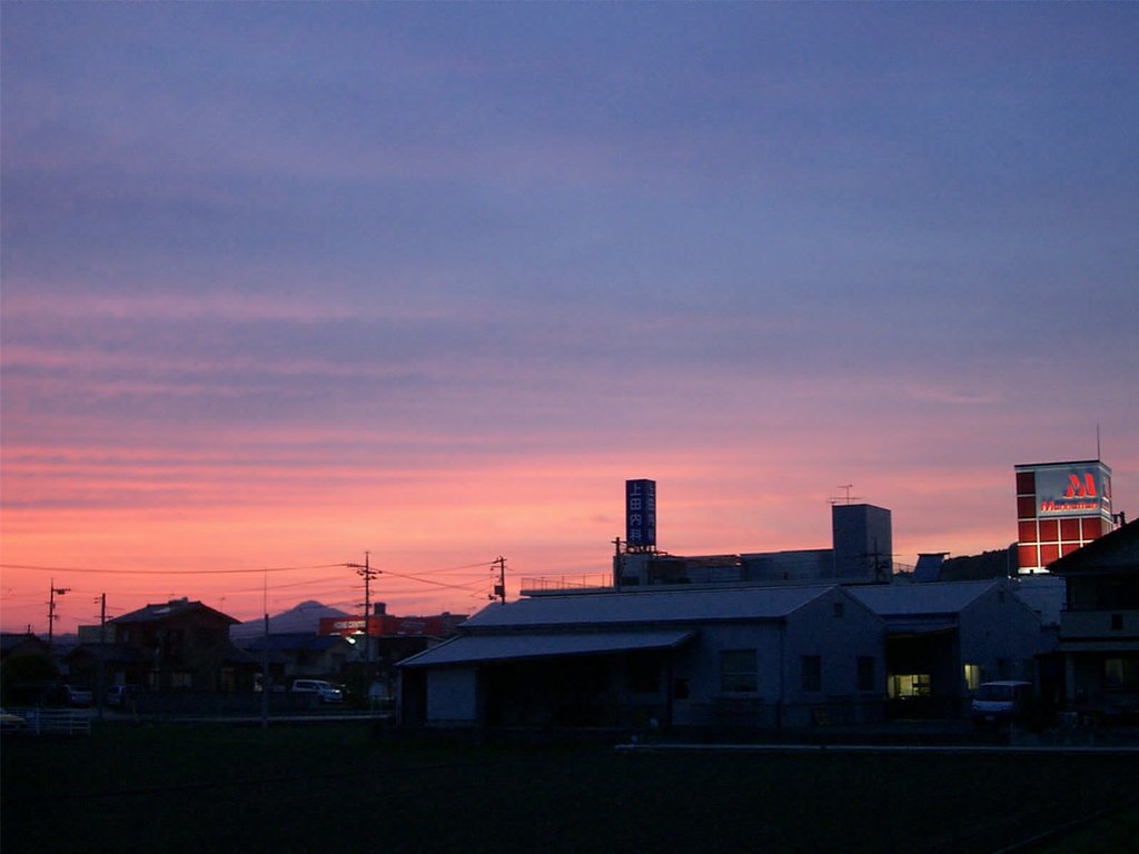 定点の夕焼け
