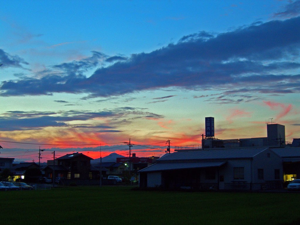 ピンクの夕焼け