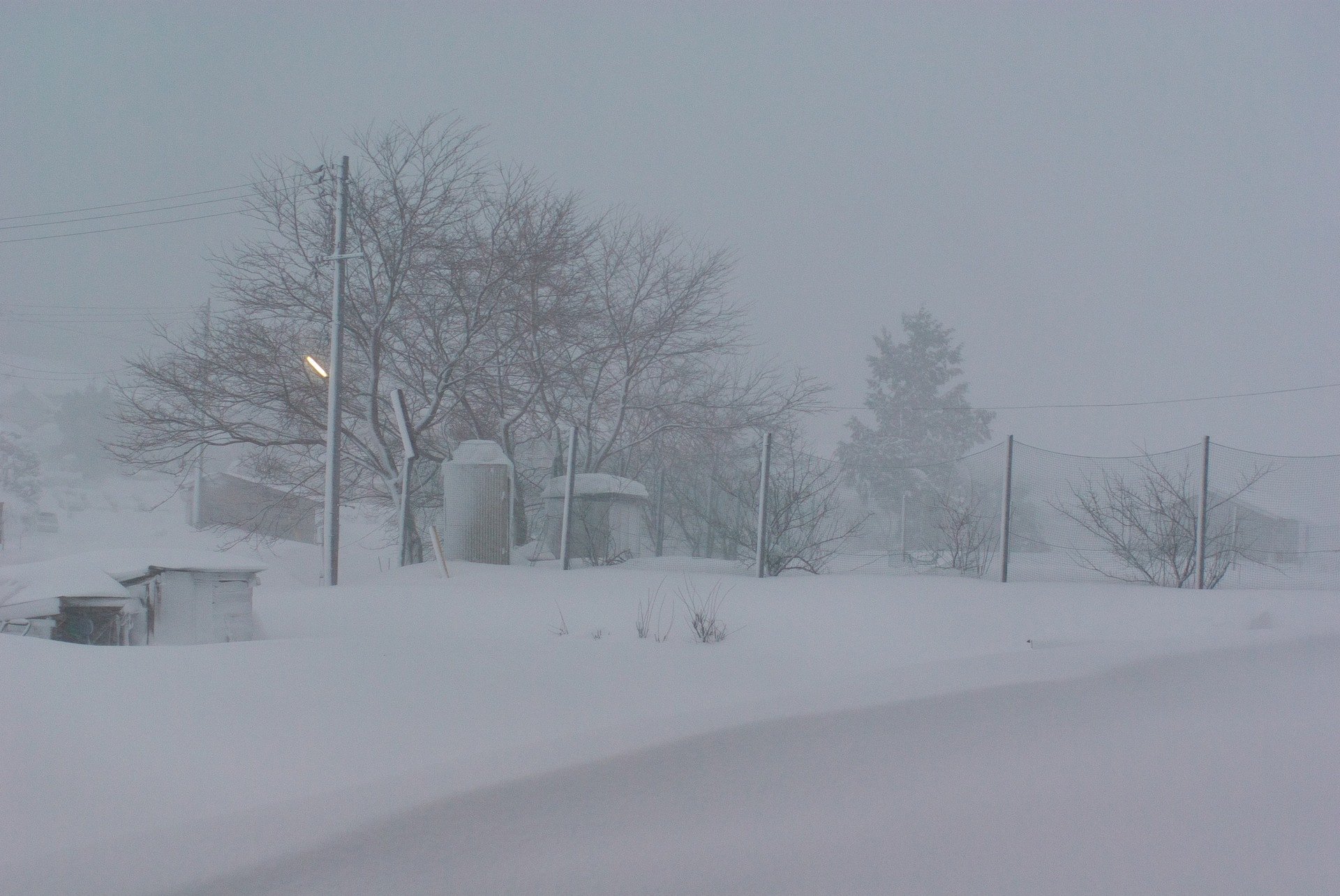 大雪の公園・・