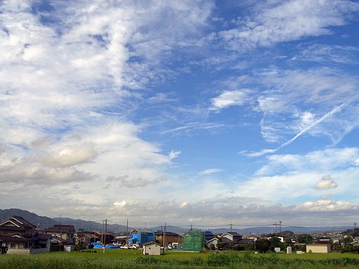 雨の予感なしの朝空