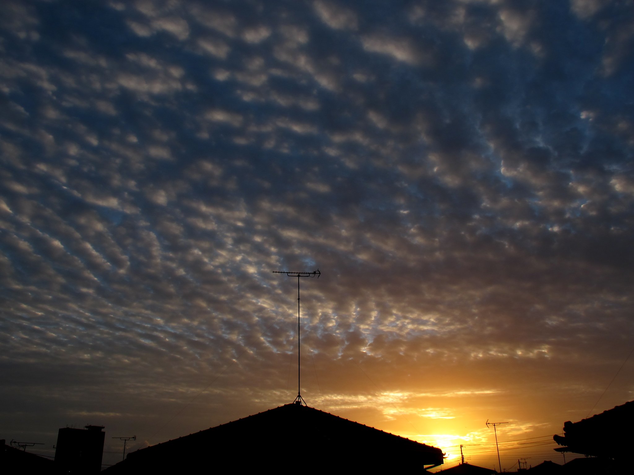 台風一過の夕焼け