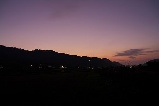 真っ赤な夕焼。
